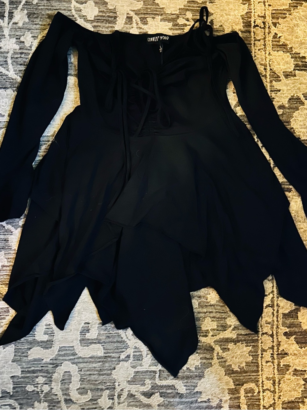 NWT Dollskill Current Mood Black F is for Fairies Large Dress